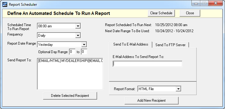 report scheduler