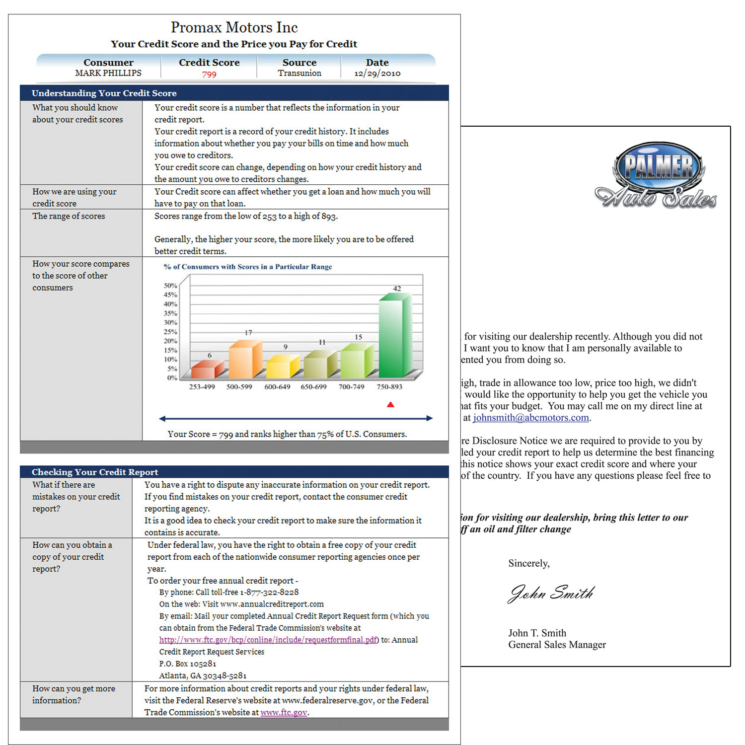 Risk based pricing notice